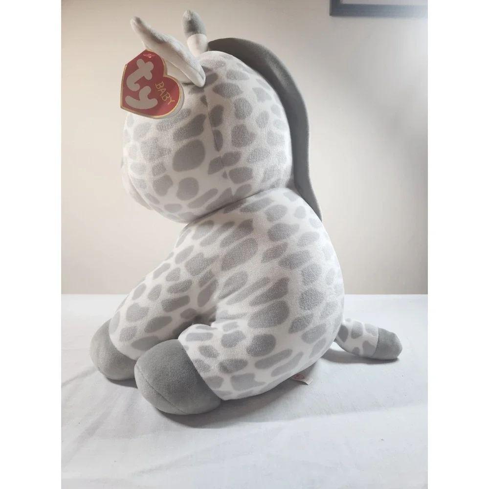 TY 16 INCH 2017 Gracie gray and white giraffe RARE‎ BEANIE PLUSH BABY COLLECTION